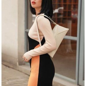 Dress Calvin tie sheath yellow black ck